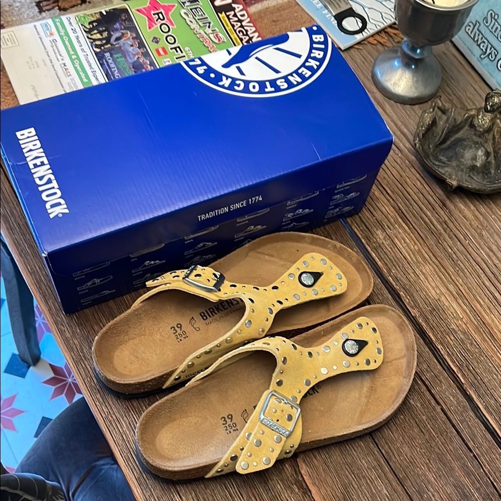 Birkenstock Yellow Sandals Comfortable Summer Footwear